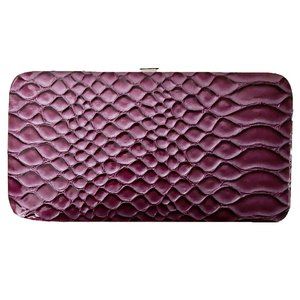 Purple Snakeskin Wallet/Clutch